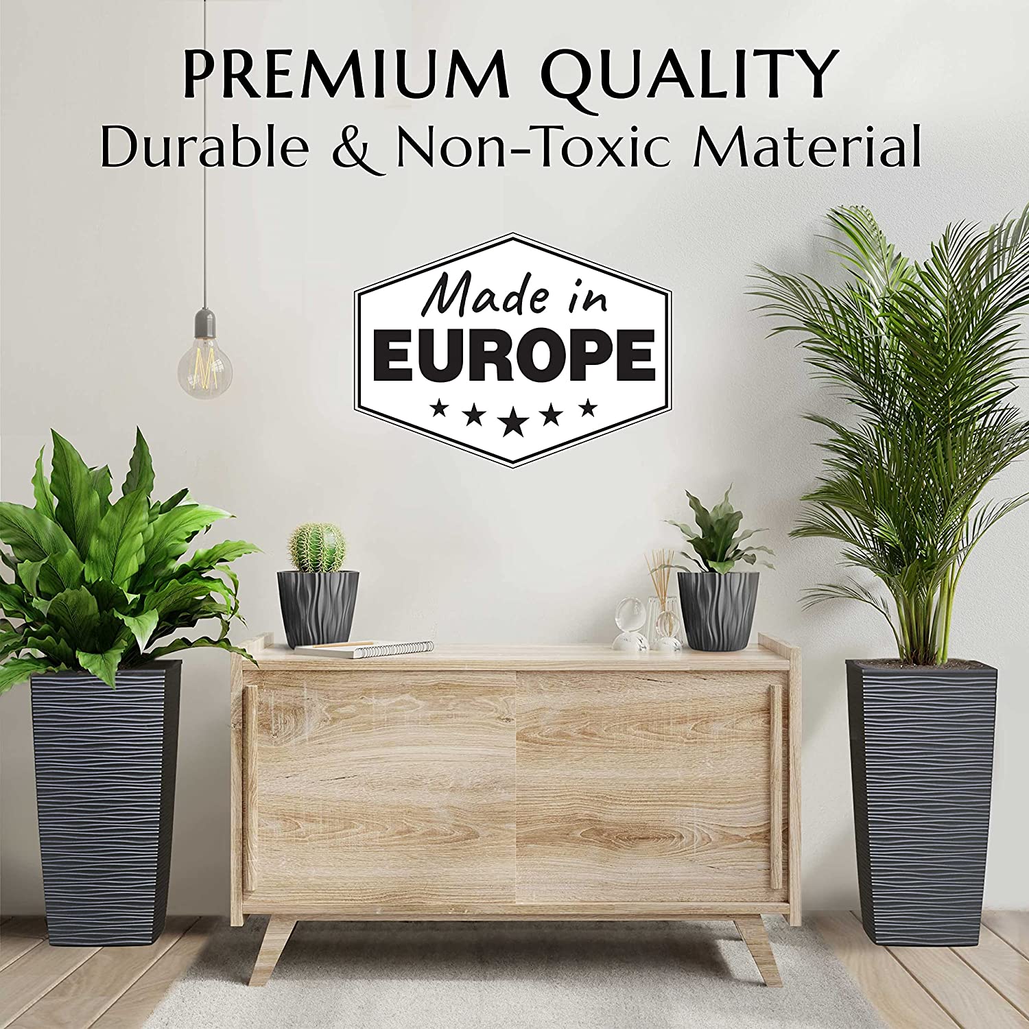EverGreen Planter Set SMALL – Dark Grey2