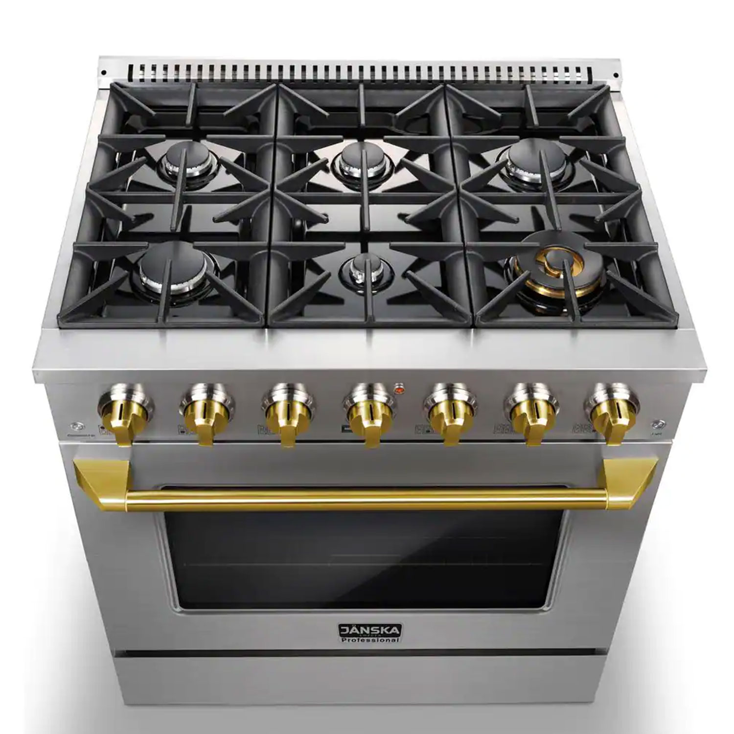 janska-36-Inch-Professional-6-Burner-Gas-Range—Gold-Knobs-6