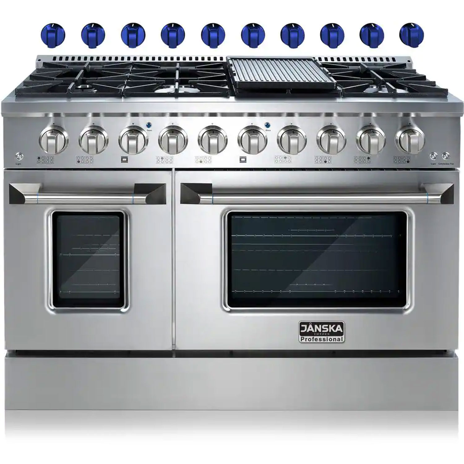 janska-48-Inch-Professional-8-Burner-Gas-Range-Bonus-Blue-Knobs