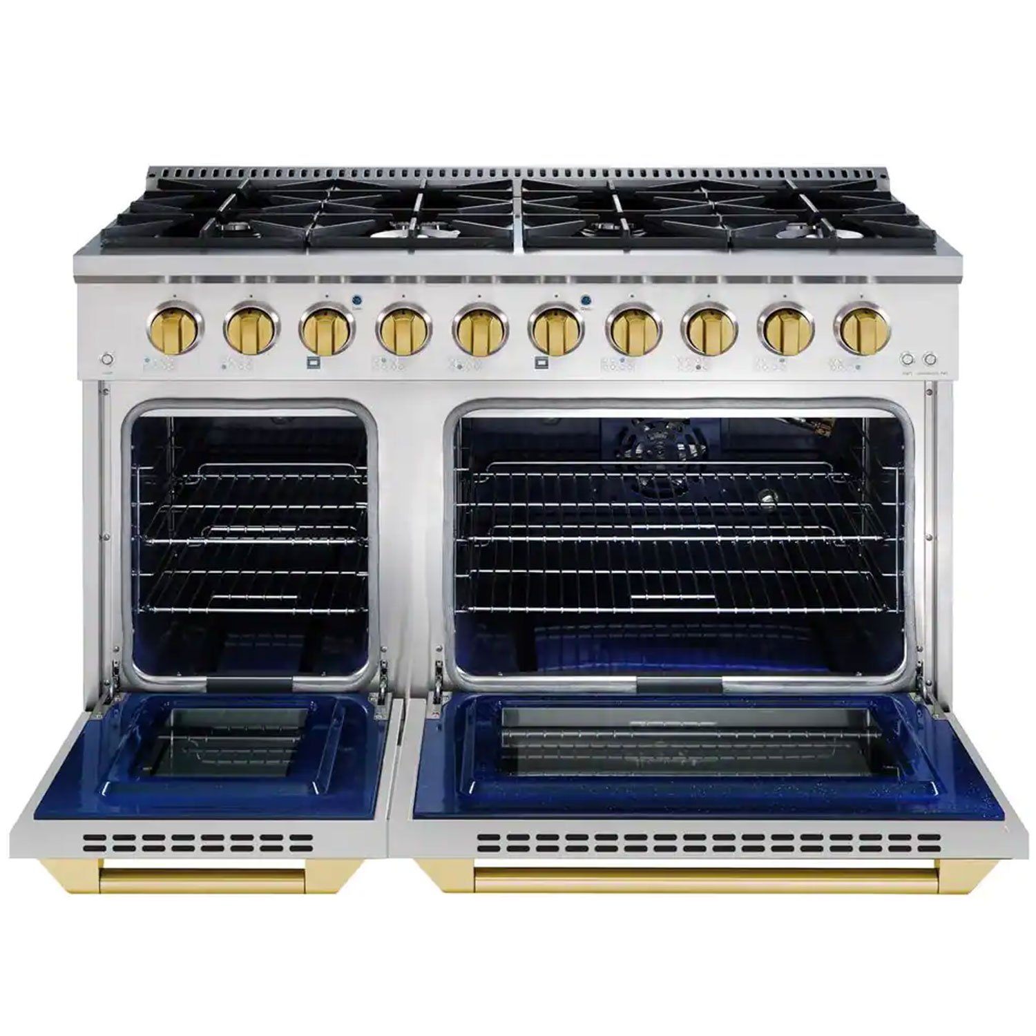 janska-48-Inch-Professional-8-Burner-Gas-Range-Gold-Knobs-5